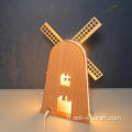 Décoration de la maison Lampe en bois Moulin à vent Design Night Light